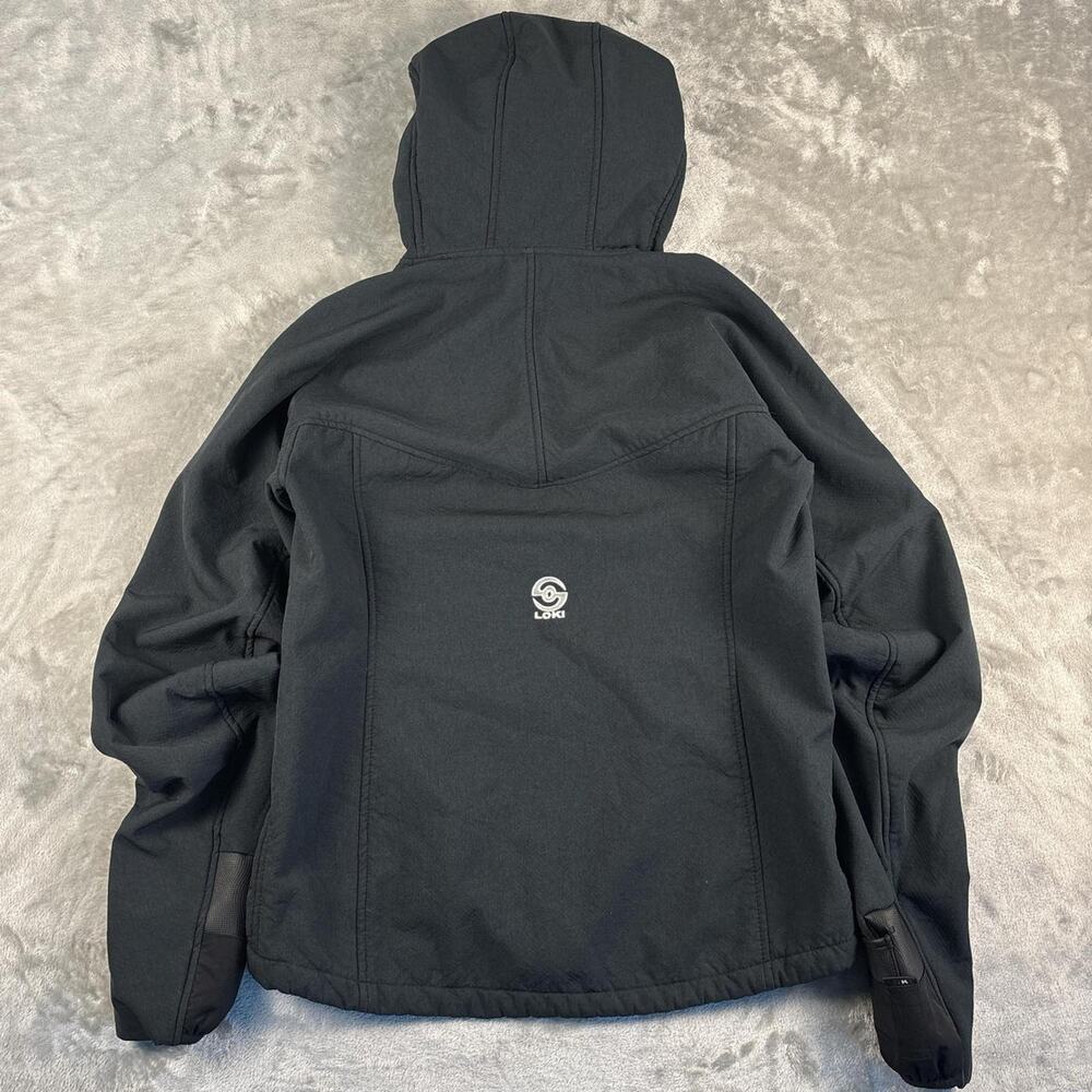 LOKI Gear Jacket Men Blk Small Lined Softshell Built In Mask/Mittens Outdoor Ski - Picture 3 of 8